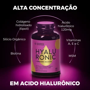 Ácido Hialurônico, Máxima concentração, Silício Orgânico, Biotina, Vitaminas A, C e E, Colágeno Hidrolisado, Suplemento de beleza, Saúde da pele, Saúde das articulações, Suplemento anti-idade, Hidratante natural, Suplemento de colágeno, Vitamina C, Vitamina E, Vitamina A, Biotina para cabelo, Suplemento de beleza e bem-estar, Suplemento de hidratação, Antioxidantes naturais, Saúde e vitalidade da pele.