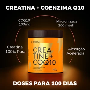 Creatina pura, Creatina Monohidratada, Coenzima Q10, Suplemento para 3 meses, Alta concentração de creatina, Creatina com laudo, Creatina 100% pura, Suplemento de Coenzima Q10, Dose para 100 dias, Suplemento de desempenho, Energia muscular, Melhora no treino, Suplemento para atletas, Fórmula avançada, Absorção eficiente, Suplemento de creatina e CoQ10.