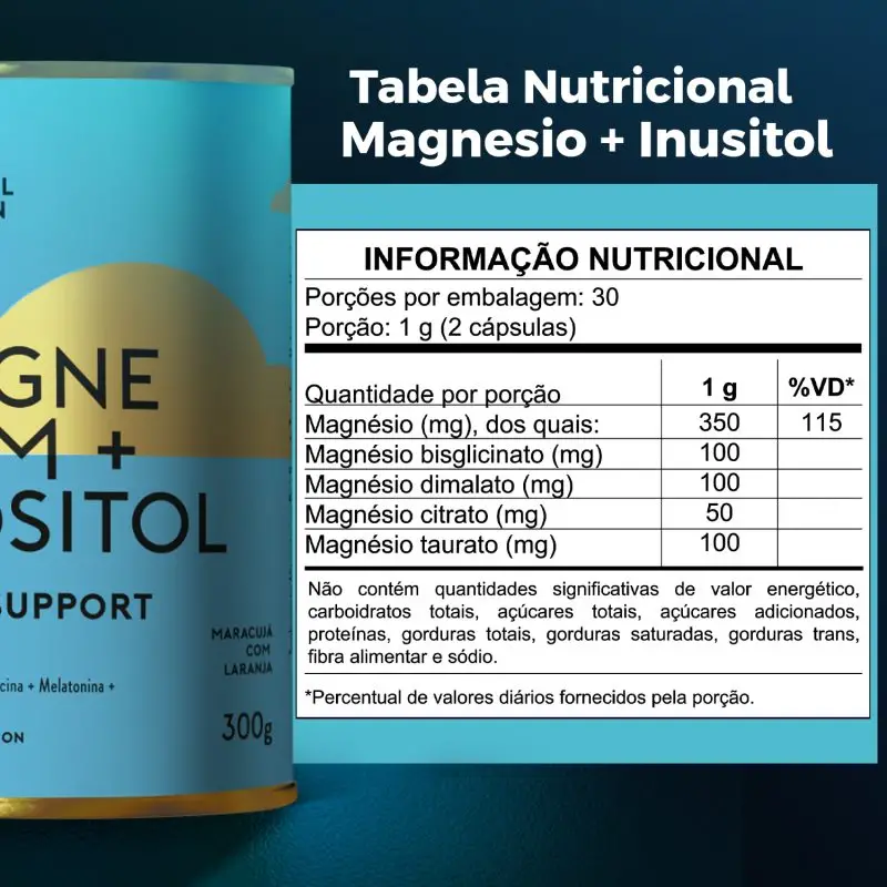 Magnésio Inositol, Glicina, Triptofano 300g - Imagem 6