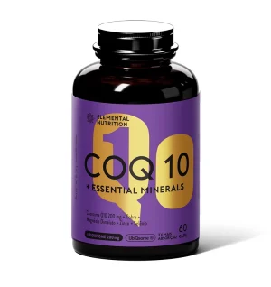 Coenzima Q10 de Alta concentração + Essential Minerals - Elemental Nutrition, suplemento, vitamina, creatina, coenzima, colageno, omega, magnesio, q10, k2,