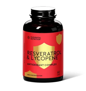 Elemental NuResveratrol, Licopeno, Super antioxidante, Máxima concentração, Composição da fórmula, Suplemento antioxidante, Saúde celular, Redução de radicais livres, Benefícios do Resveratrol, Benefícios do Licopeno, Saúde cardiovascular, Combate ao envelhecimento, Antioxidantes naturais, Suplemento de alta concentração.