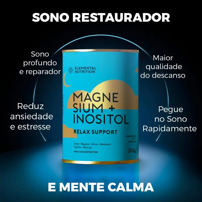 Magnésio Inositol, Glicina, Triptofano 300g - Imagem 2