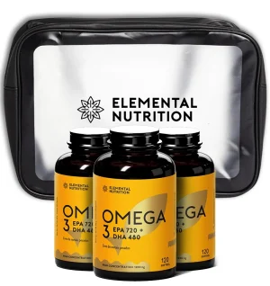 KIT 3 Unid. Ômega 3 - Alta Concentração + Bolsa Necessarie