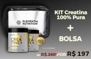 KIT 2 Unid. Creatina 100% Pura - Com Laudo + Bolsa Necessarie
